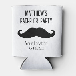 Bachelor Party Black Mustache Gastgeschenk Hochzei Dosenkühler