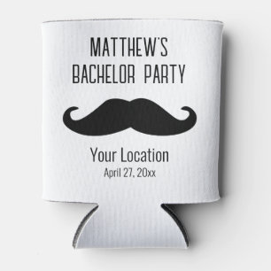 Bachelor Party Black Mustache Gastgeschenk Hochzei Dosenkühler