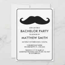 Bachelor Party Black Mustache Hochzeit