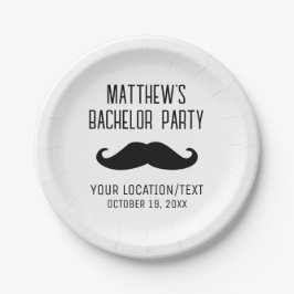 Bachelor Party Black Mustache Hochzeit Pappteller