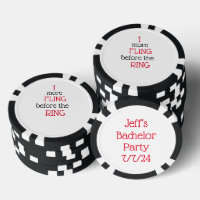 Bachelor Party Black Poker Chip