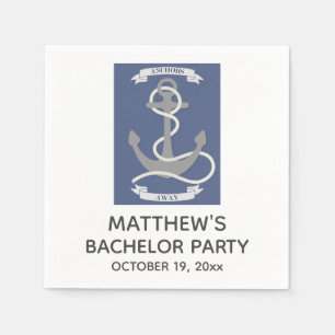 Bachelor Party Boot Nautical Anker Serviette