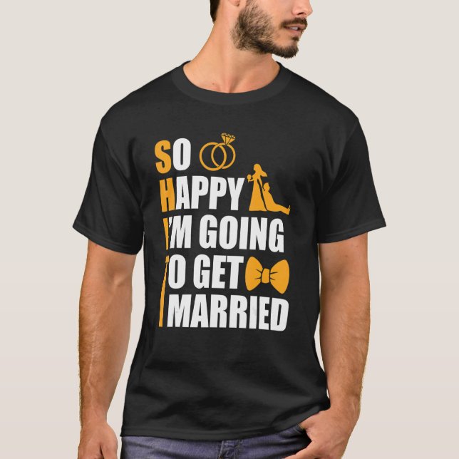 Bachelor-Party-Bräutigam 1. T-Shirt (Vorderseite)