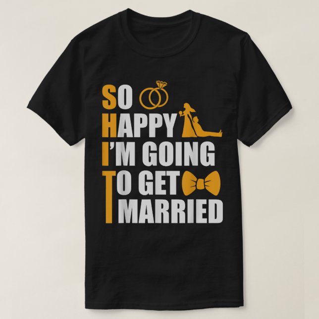Bachelor-Party-Bräutigam T-Shirt (Design vorne)