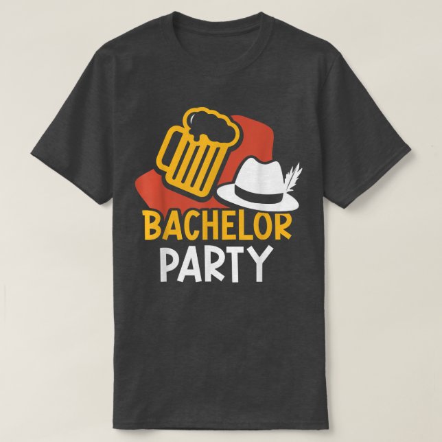 Bachelor Party Bride Groom Team  T-Shirt (Design vorne)