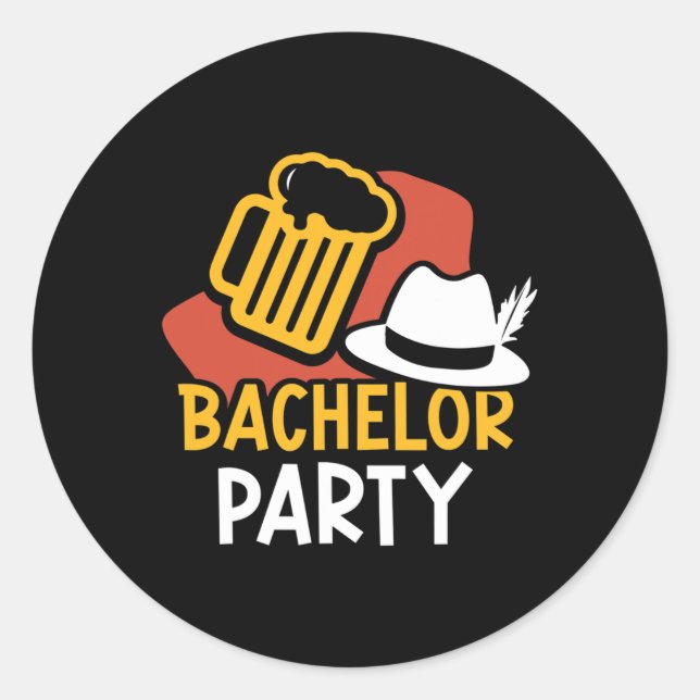 Bachelor Party Bridge Groom Team Runder Aufkleber (Vorderseite)