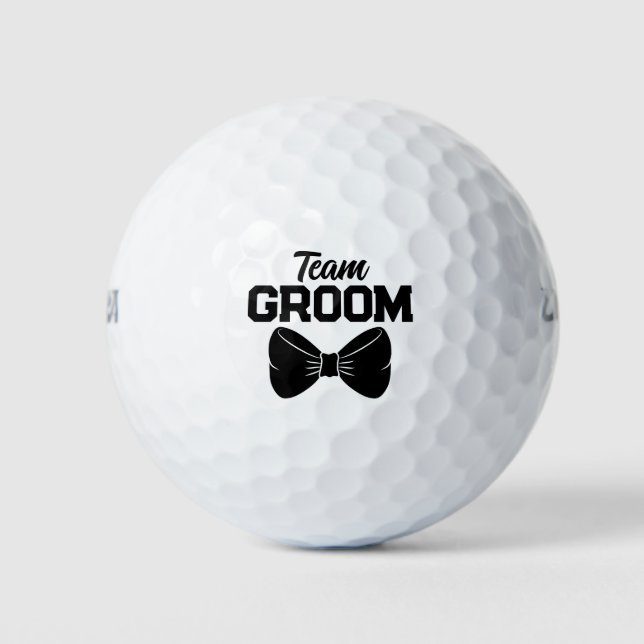 Bachelor Party Bridge Team Groom Bow Krawatte Trau Golfball (Vorderseite)