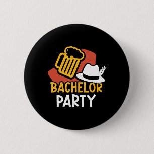 Bachelor Party Briom Groom Team 1 Button
