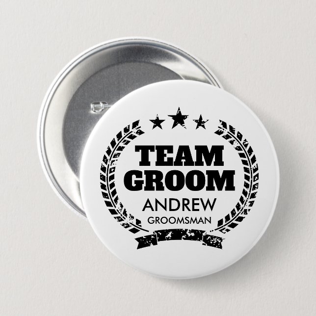 Bachelor-Party-Buttons für Trauzeugen im Team-Gürt Button (Vorne & Hinten)