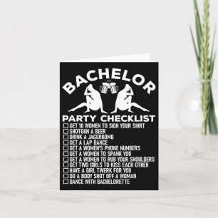 Bachelor Party Checklist Funny Trauzeugen Groom Sq Karte