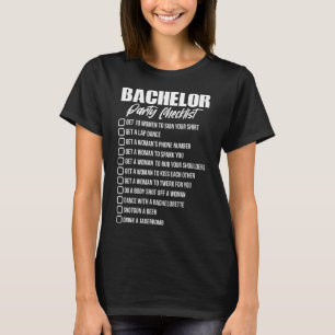 Bachelor Party Checklist Groom Trauzeugen Teil T-Shirt