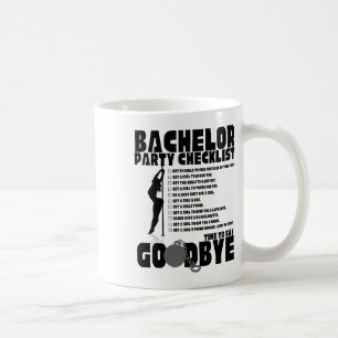 Bachelor Party Checklist Stag Groom Gag Men's Kaffeetasse