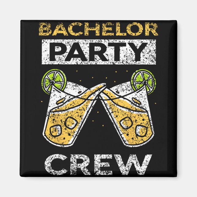 Bachelor Party Crew Bridge Groom Team Magnet (Vorne)