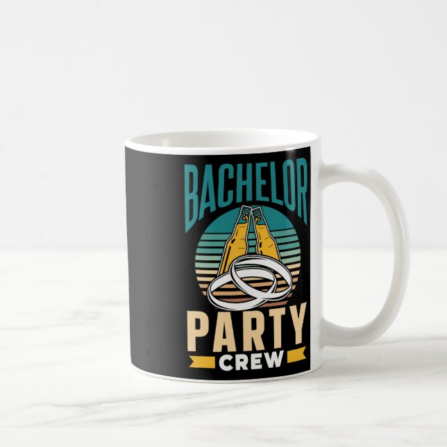 Bachelor Party Crew Groom Bridge Team Kaffeetasse (Rechts)