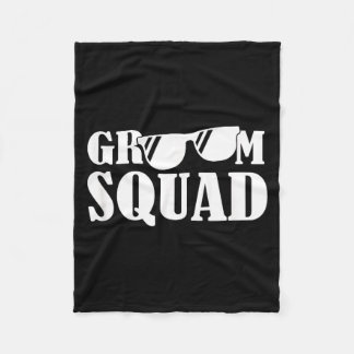Bachelor Party Crew Groomer Wedding Groom Funny Fleecedecke