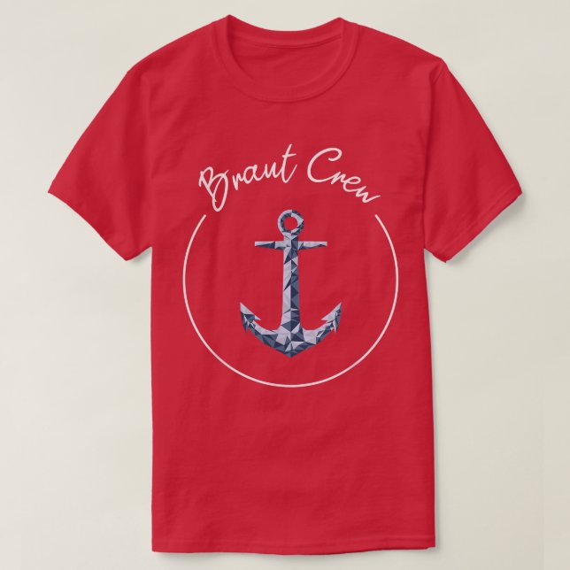 Bachelor Party Crew Navy Anchor T-Shirt (Design vorne)