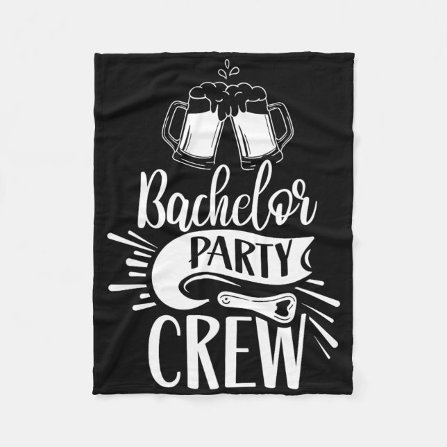 Bachelor Party Crew Team Bachelor Bridge Fleecedecke (Vorderseite)