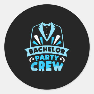 Bachelor Party Crew Team Bachelor Bridge Runder Aufkleber
