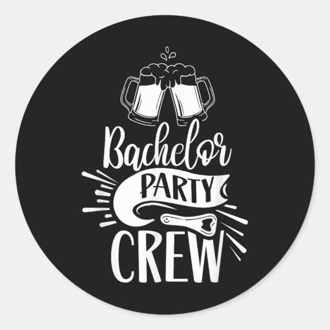 Bachelor Party Crew Team Bachelor Bridge Runder Aufkleber (Vorderseite)