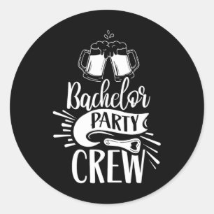 Bachelor Party Crew Team Bachelor Bridge Runder Aufkleber