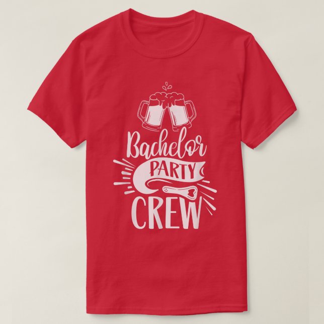 Bachelor Party Crew Team Bachelor Bridge T-Shirt (Design vorne)