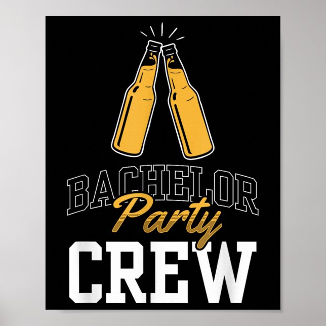 Bachelor Party Crew Team Brautstube Poster (Vorne)