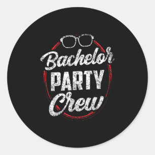 Bachelor Party Crew Team Bride Groom _3 Runder Aufkleber