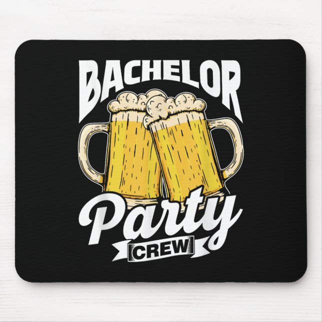 Bachelor Party Crew Team Groom Bride Bachelor Mousepad (Vorne)