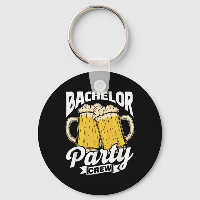 Bachelor Party Crew Team Groom Bride Bachelor Schlüsselanhänger (Vorderseite)