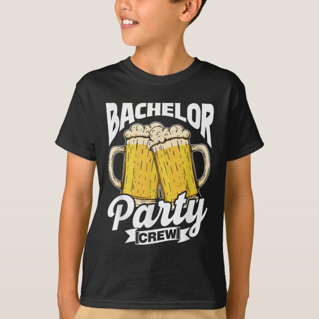 Bachelor Party Crew Team Groom Bride Bachelor T-Shirt (Vorderseite)