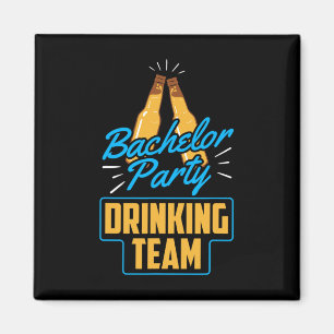 Bachelor Party Drink Team Bräutigam Braut 1 Magnet