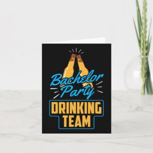 Bachelor Party Drink Team Groom Bride Karte