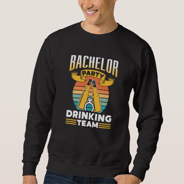 Bachelor Party Drinking Team Groom Bride Premium Sweatshirt (Vorderseite)