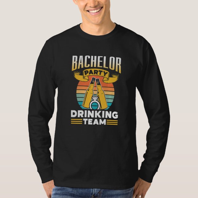 Bachelor Party Drinking Team Groom Bride Premium T-Shirt (Vorderseite)