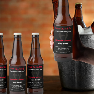 Bachelor Party Einladung Bierflasche Etikett