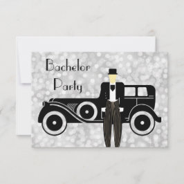 Bachelor Party Einladung Gatsby Vintage Car