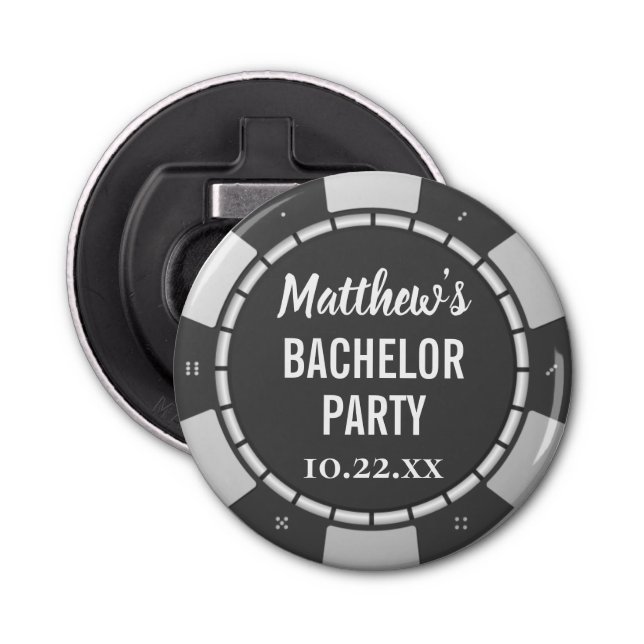 Bachelor Party Gambling Poker Chip Flasche Opener Flaschenöffner (Vorderseite)