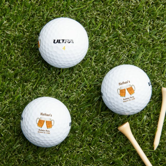 Bachelor Party Gastgeschenk Hochzeit Beer Cheer Golfball (Insitu Gras)