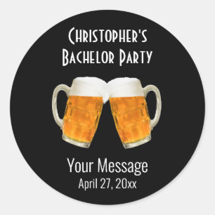 Bachelor Party Gastgeschenk Hochzeit Beer Cheer Runder Aufkleber