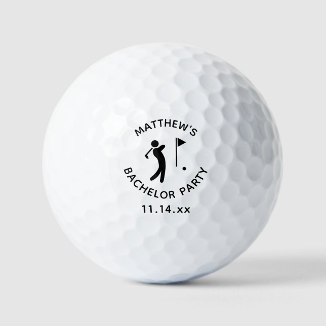 Bachelor Party Golfer Gastgeschenk Hochzeit Golfball (Vorderseite)