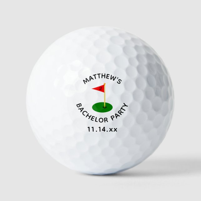 Bachelor Party Golfer Golf Hole Gastgeschenk Hochz Golfball (Vorderseite)