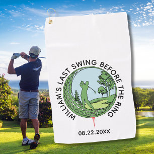 Bachelor Party Golfer Name Last Swing Golfhandtuch
