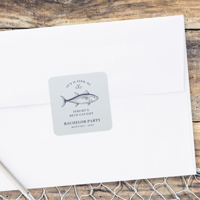 Bachelor Party Groom Angeltour Quadratischer Aufkleber (Von Creator hochgeladen)