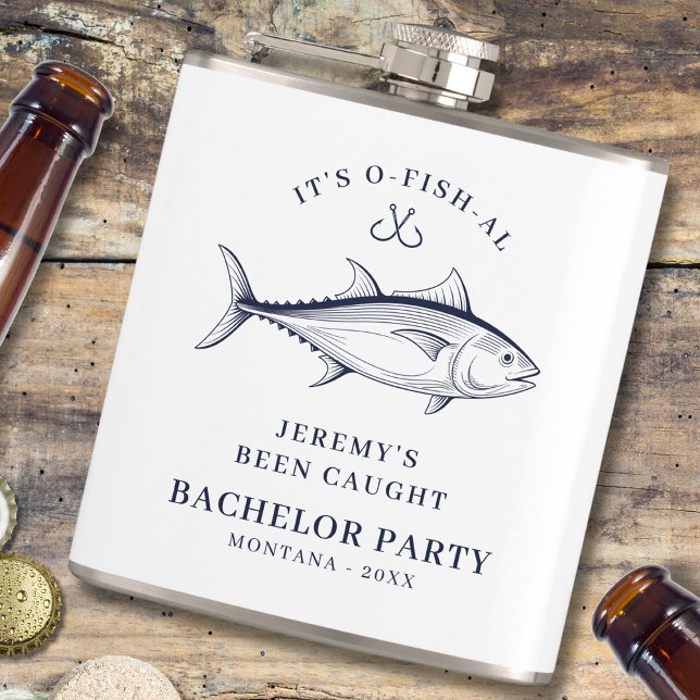Bachelor Party Groom Fishing Trip Custom Flachmann (Von Creator hochgeladen)