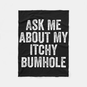 Bachelor Party Groom Itchy Bumhole Adult Humor Puf Fleecedecke