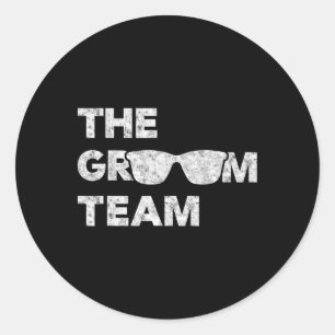 Bachelor Party Groom Team Vintages T-Shirt Stag Pa Runder Aufkleber