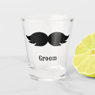 Bachelor Party / Hochzeit schwarzen Buschmuck Schnapsglas