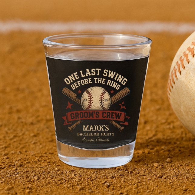 Bachelor-Party im letzten Swing Baseball Schnapsglas (Von Creator hochgeladen)