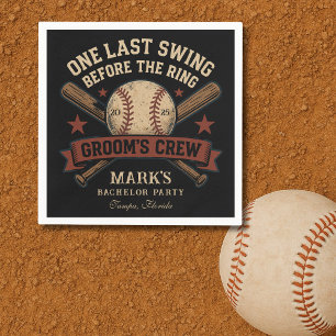 Bachelor-Party im letzten Swing Baseball Serviette
