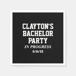 Bachelor Party in Progress Napkins Serviette